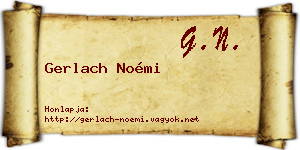 Gerlach Noémi névjegykártya